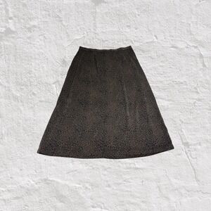VNTG Breckenridge Skirt Women's 12P Brown Skirt A-Line Leopard Cheetah Print